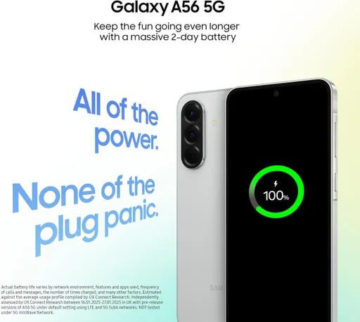 گوشی موبایل سامسونگ مدل Galaxy A56 دو سیم کارت ظرفیت 128 گیگابایت و رم 8 گیگابایت ویتنام