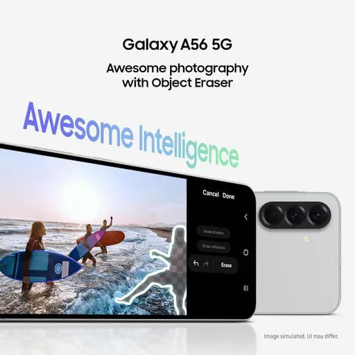 گوشی موبایل سامسونگ مدل Galaxy A56 دو سیم کارت ظرفیت 128 گیگابایت و رم 8 گیگابایت ویتنام